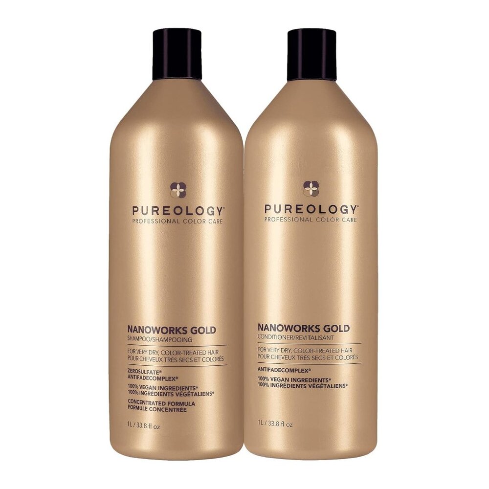 Pureology Nano Works Gold Shampoo & Conditioner Set 33.8OZ EACH